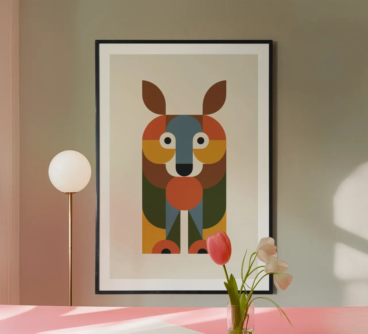 Geometric Animal in Boho Style 1 Poster von LisaArtes