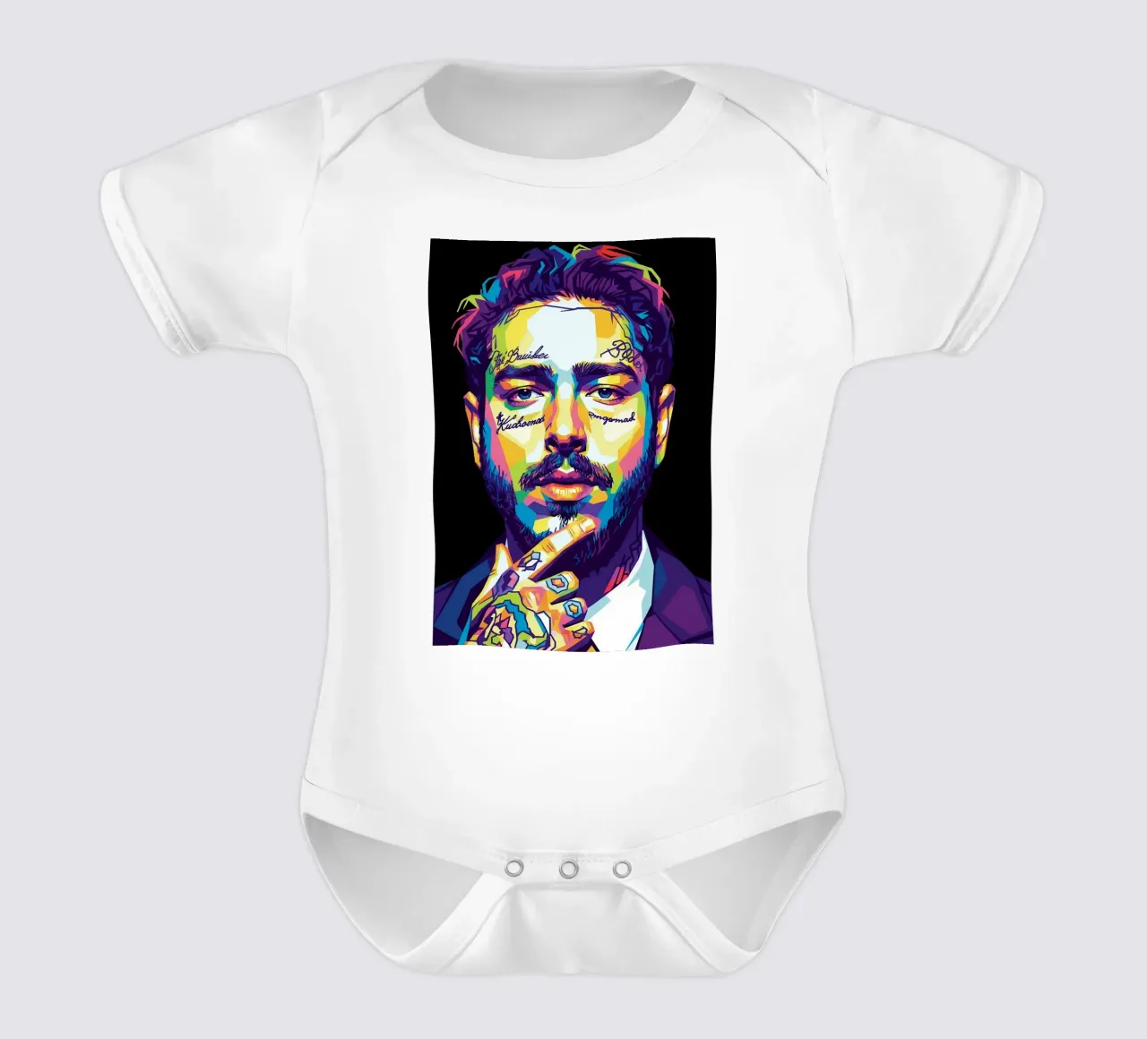 Portrait pop art de Post Malone body bébé de Hantamrata