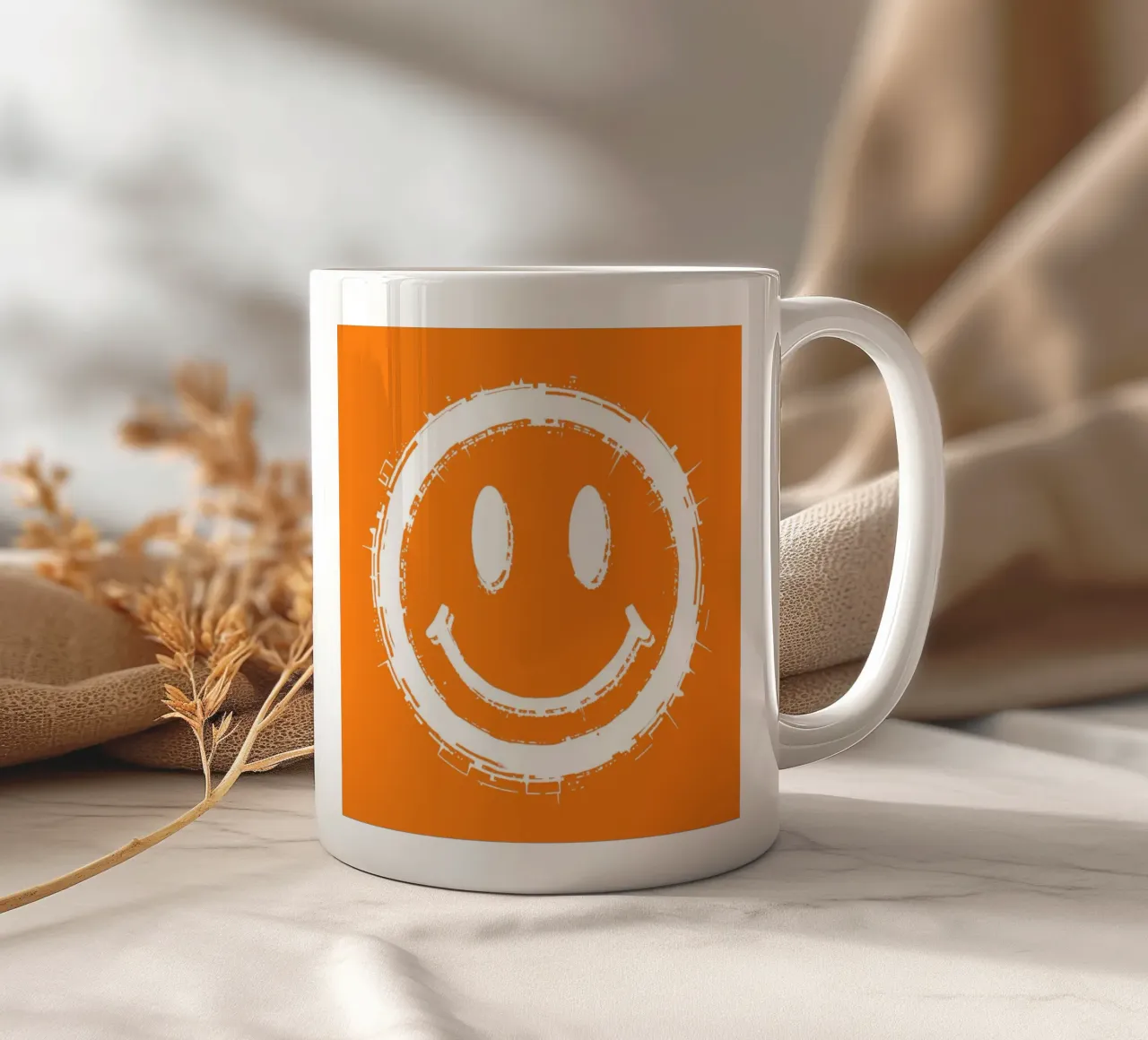 Emoji_StyleA_orange2 tazza in ceramica da AI-Portraits by LK