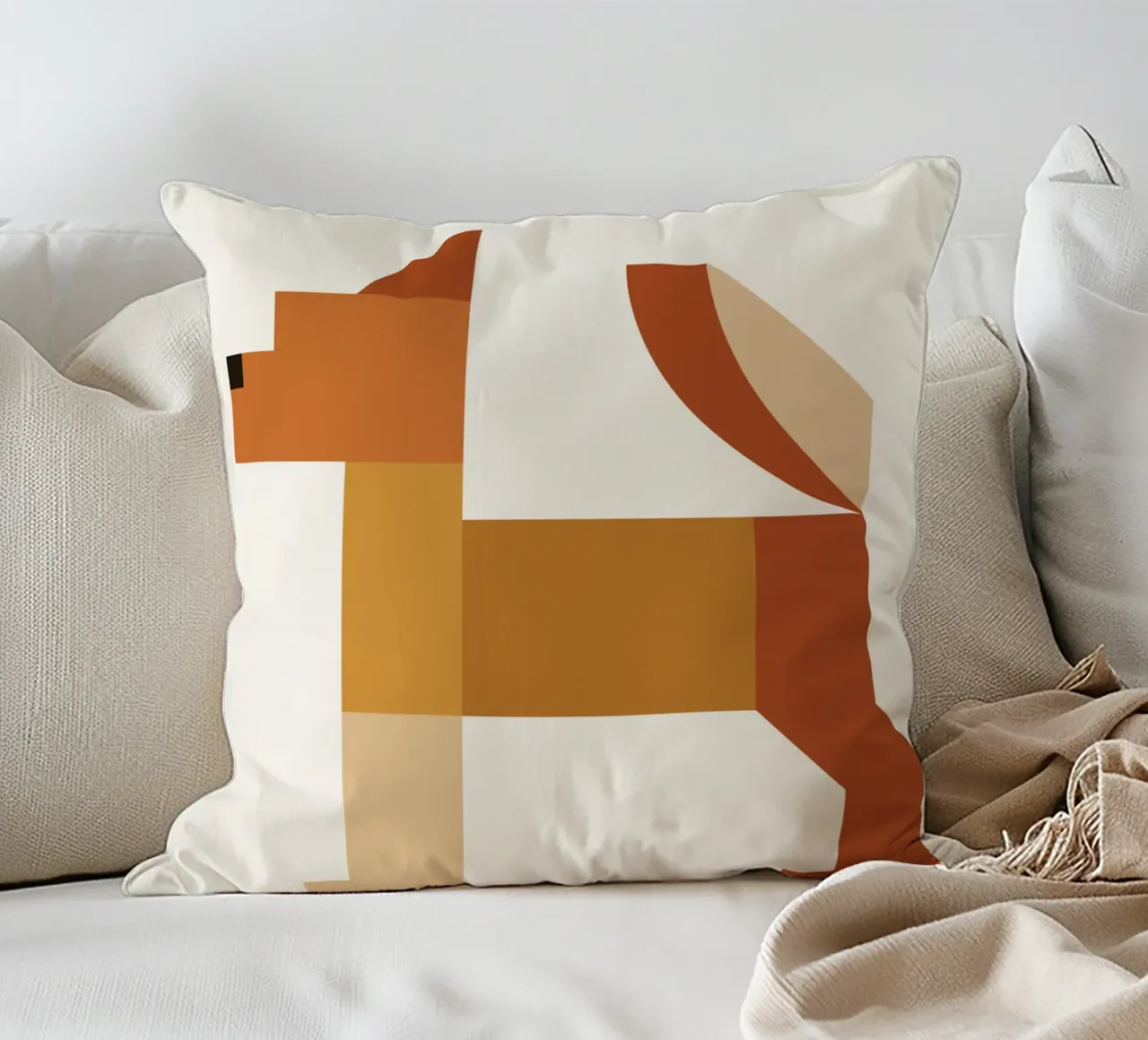 Geometric Animal in Boho Style cuscino da LisaArtes