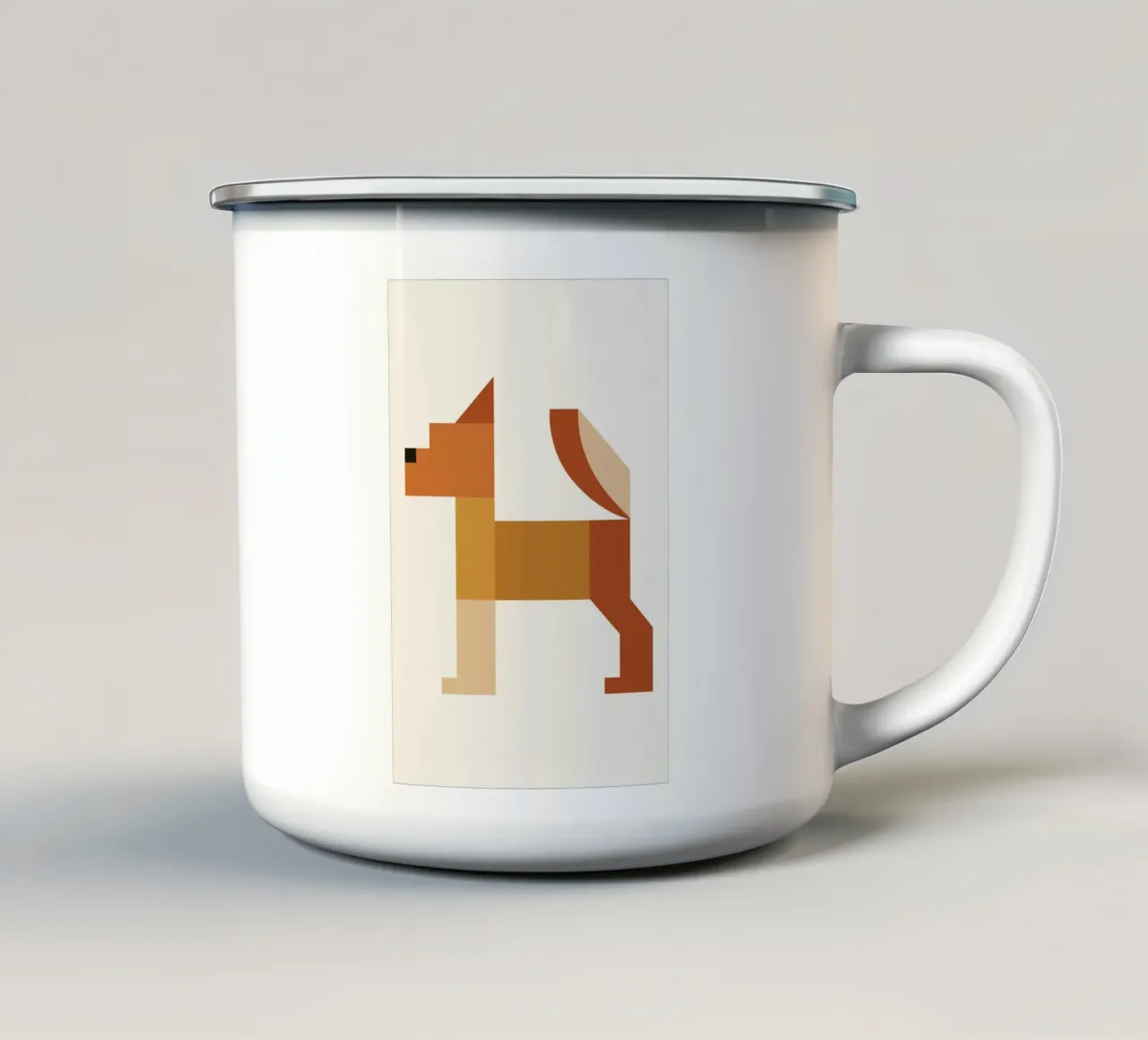 Geometric Animal in Boho Style tazza in smalto da LisaArtes