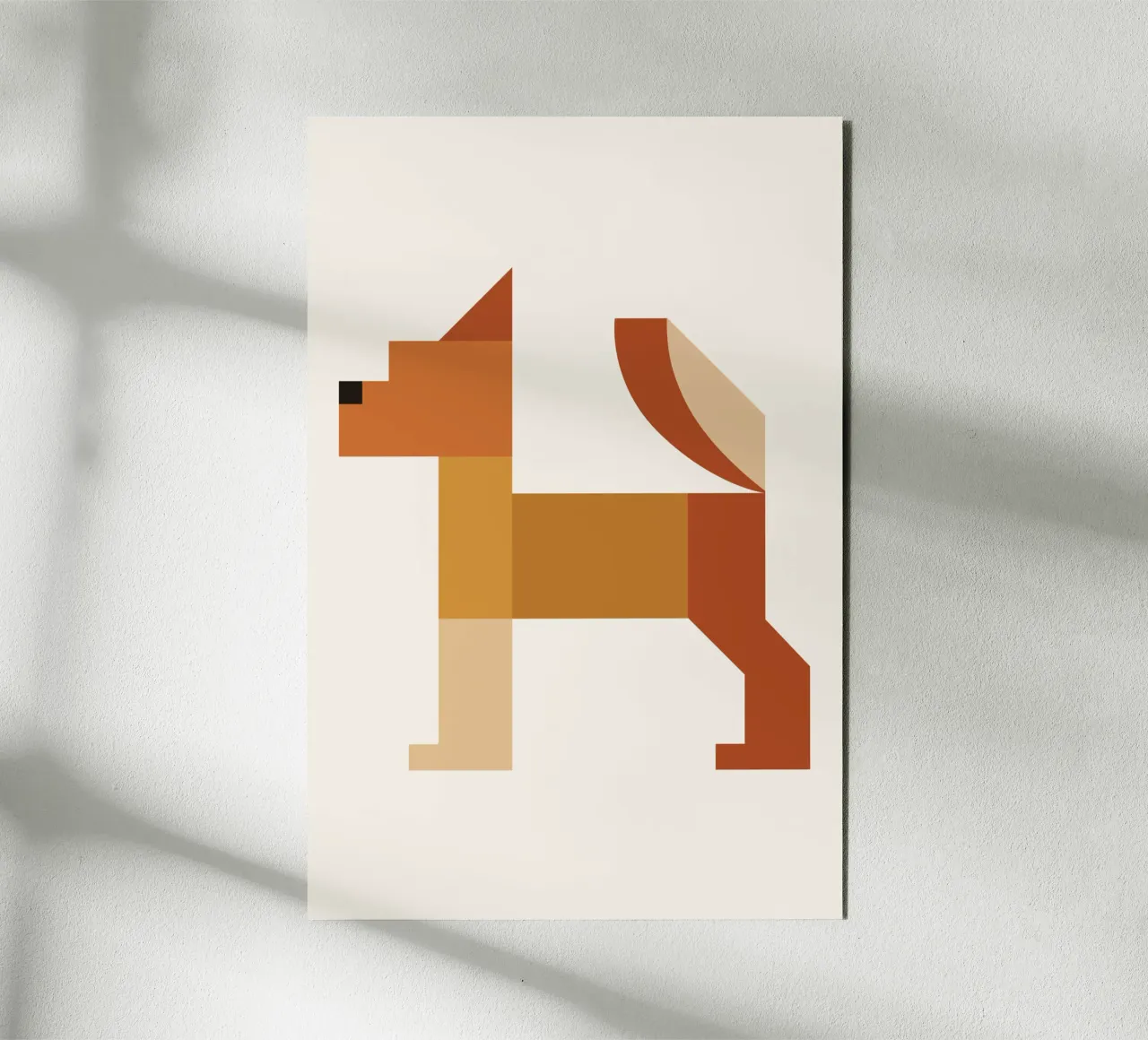 Geometric Animal in Boho Style alluminio dibond da LisaArtes