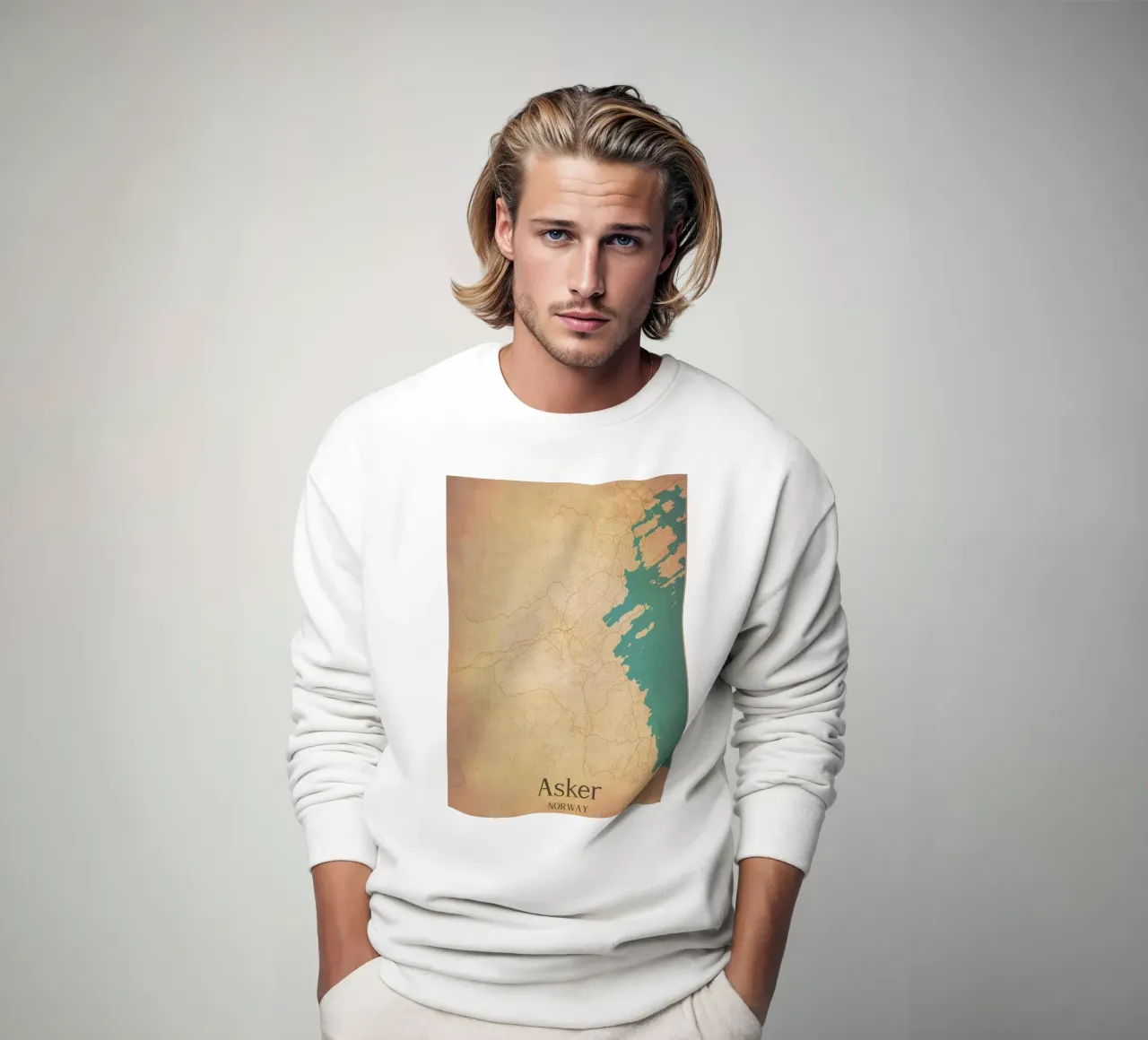 Asker NORWAY felpa da WorldPrint
