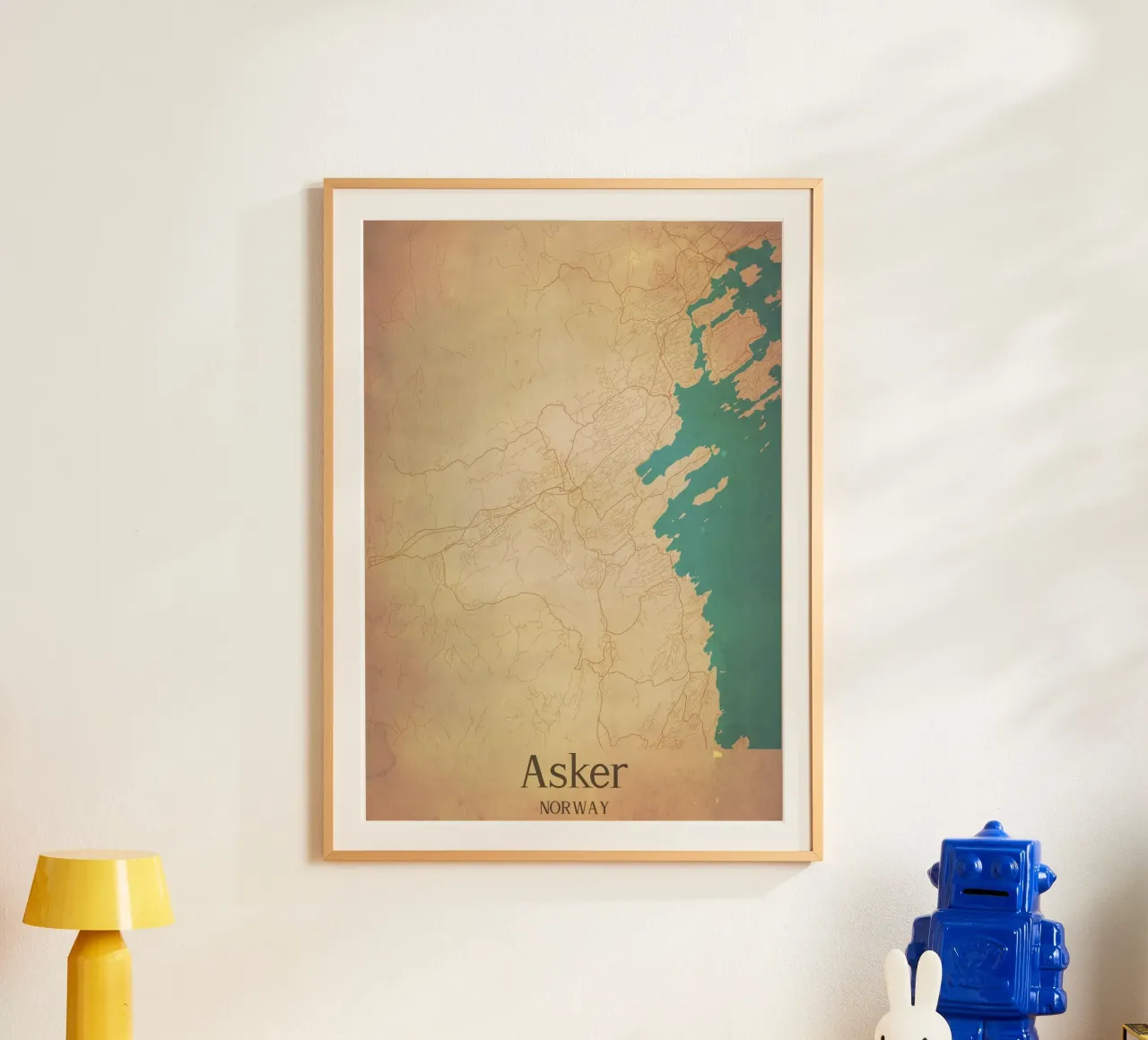 Asker NORWAY poster con telaio in plastica da WorldPrint