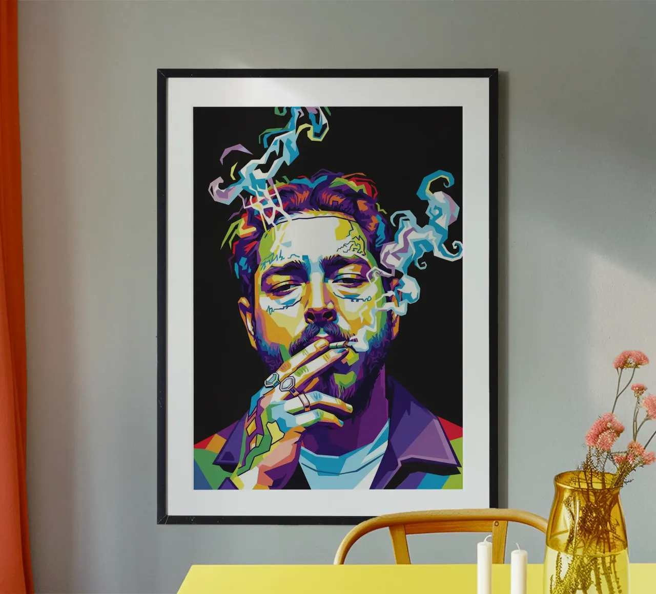 Post Malone che fuma poster da Hantamrata