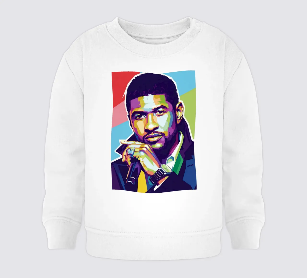 Ritratto pop art di Usher felpa neonato da Hantamrata