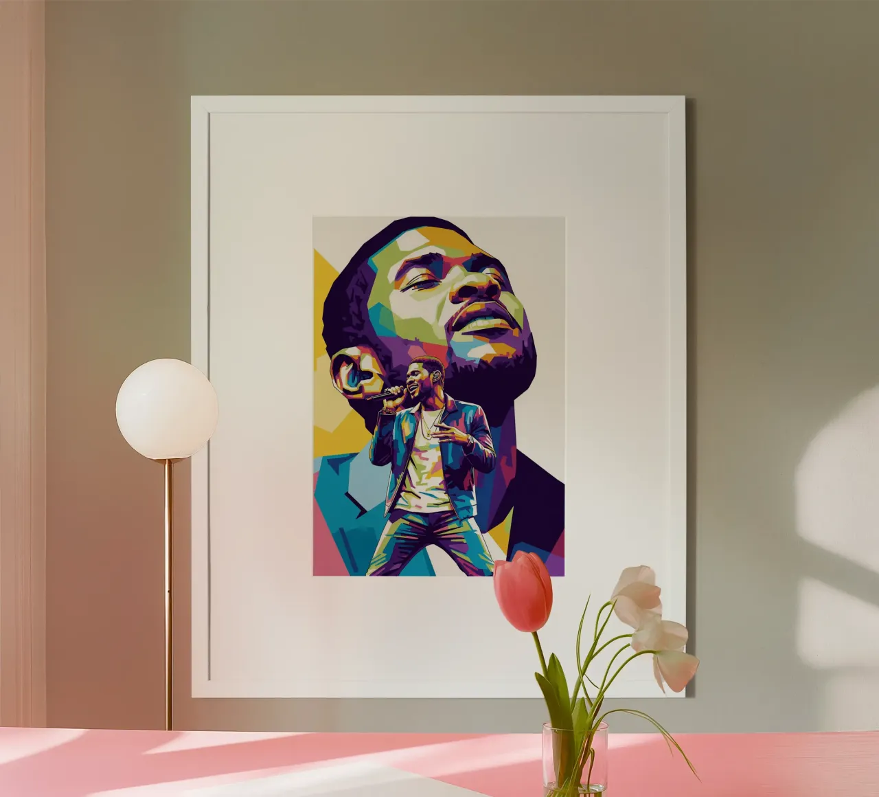 Usher berühmter Sänger Poster von Hantamrata