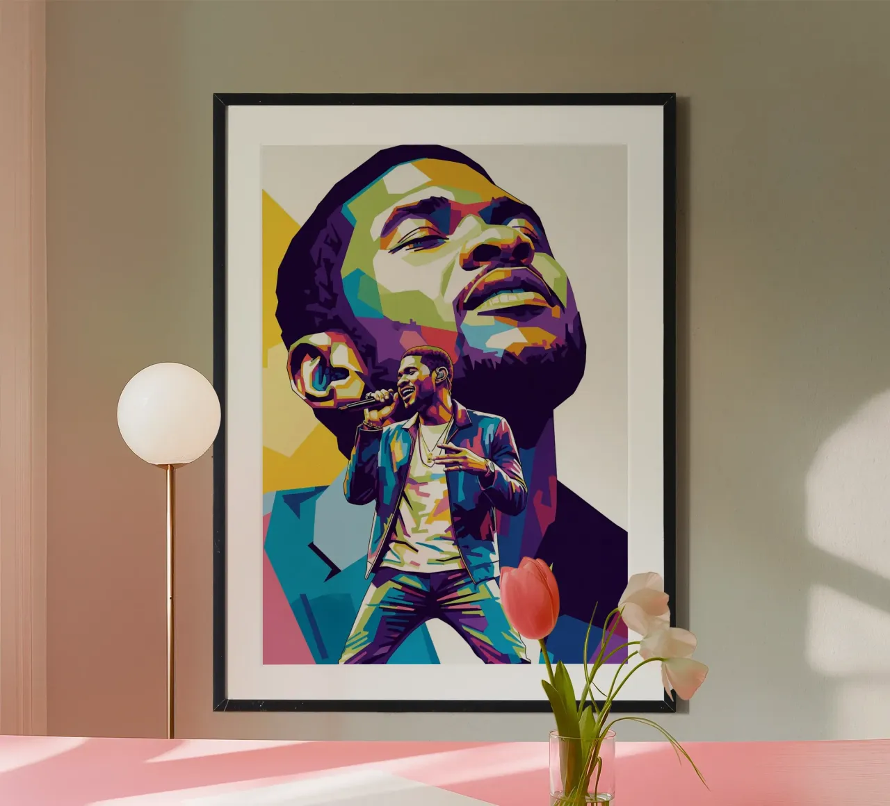 Usher berühmter Sänger Poster von Hantamrata