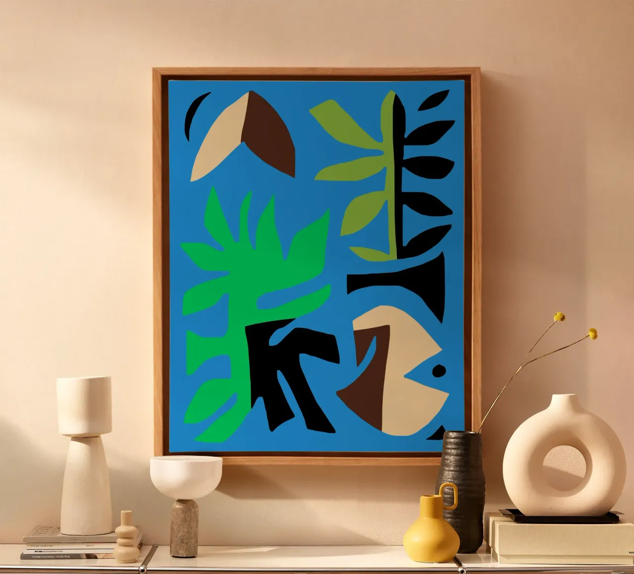 Gedurfde kleuruitsnijding 02 canvas met Baklijst van Little Dean