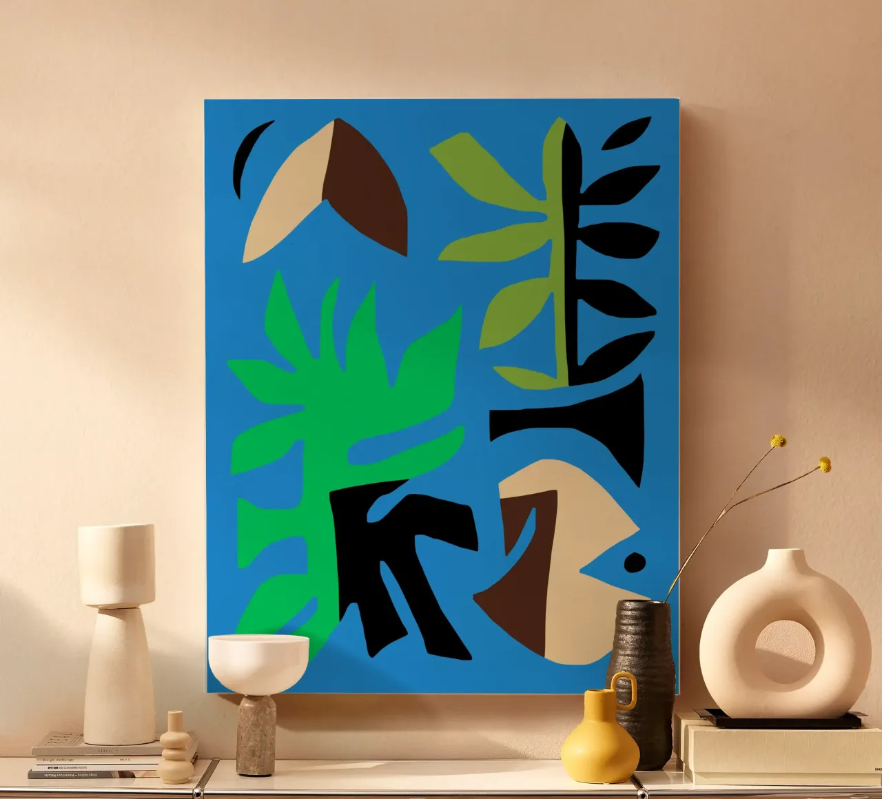 Gedurfde kleuruitsnijding 02 canvas met Baklijst van Little Dean