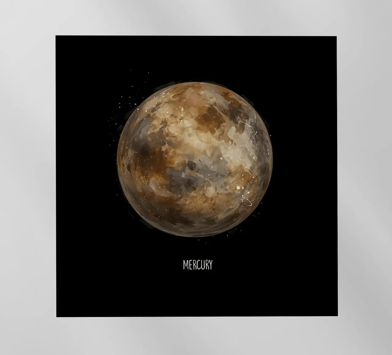 Mercury: Watercolor Planet pellicola backlit da BadrBrand