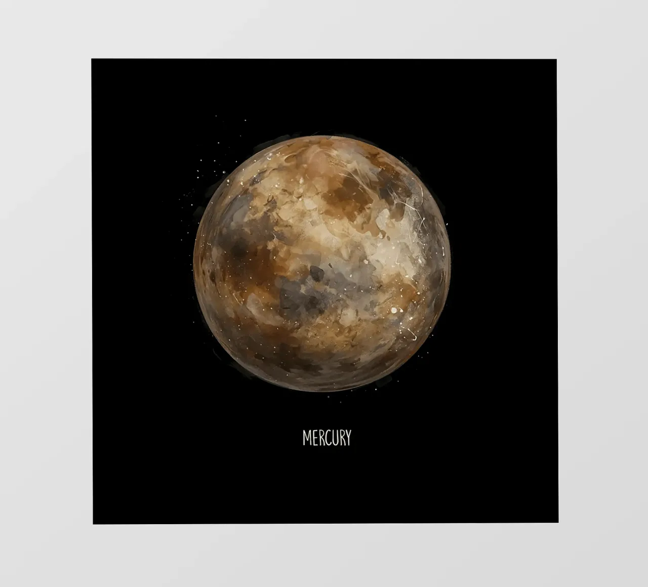 Mercury: Watercolor Planet pellicola backlit da BadrBrand