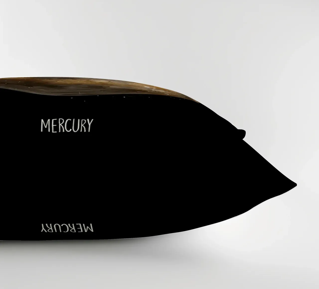 Mercury: Watercolor Planet cuscino da BadrBrand