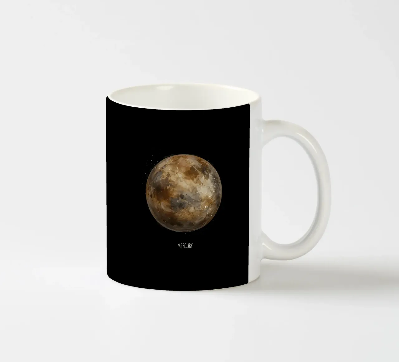 Mercury: Watercolor Planet tazza in ceramica da BadrBrand