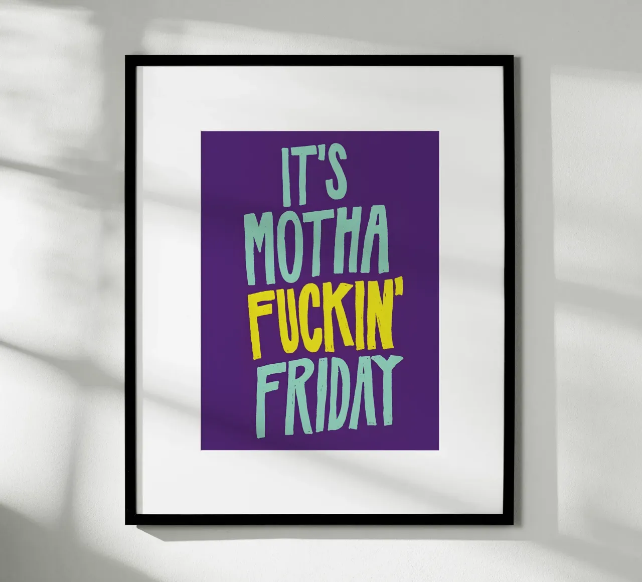 Friday poster con telaio in legno da Type & Tape