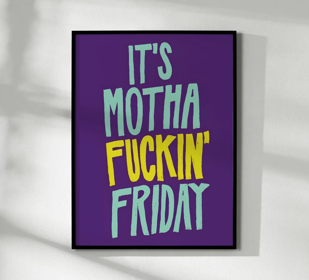 Friday poster con telaio in legno da Type & Tape