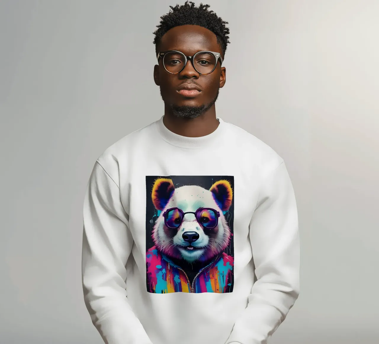 Panda con occhiali felpa da MakArena