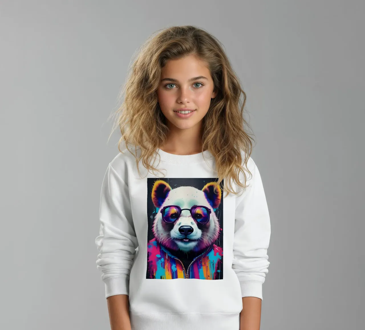 Panda con occhiali felpa bambino da MakArena
