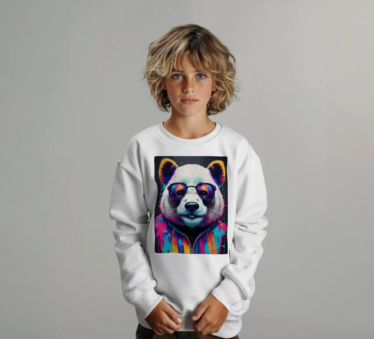 Panda con occhiali felpa bambino da MakArena