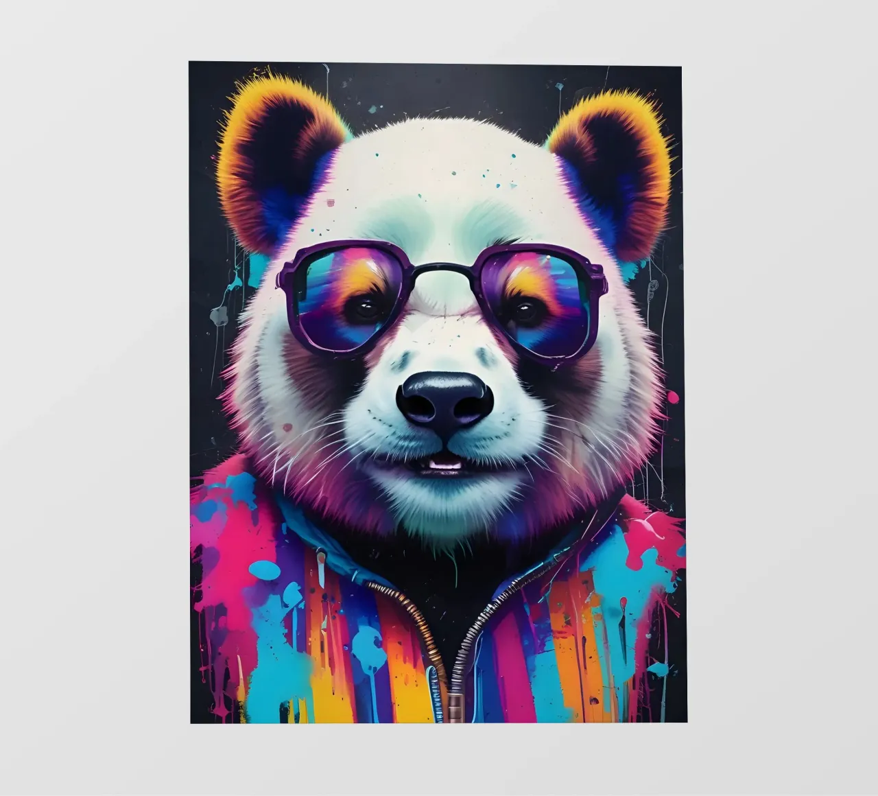 Panda con occhiali telo in pvc da MakArena