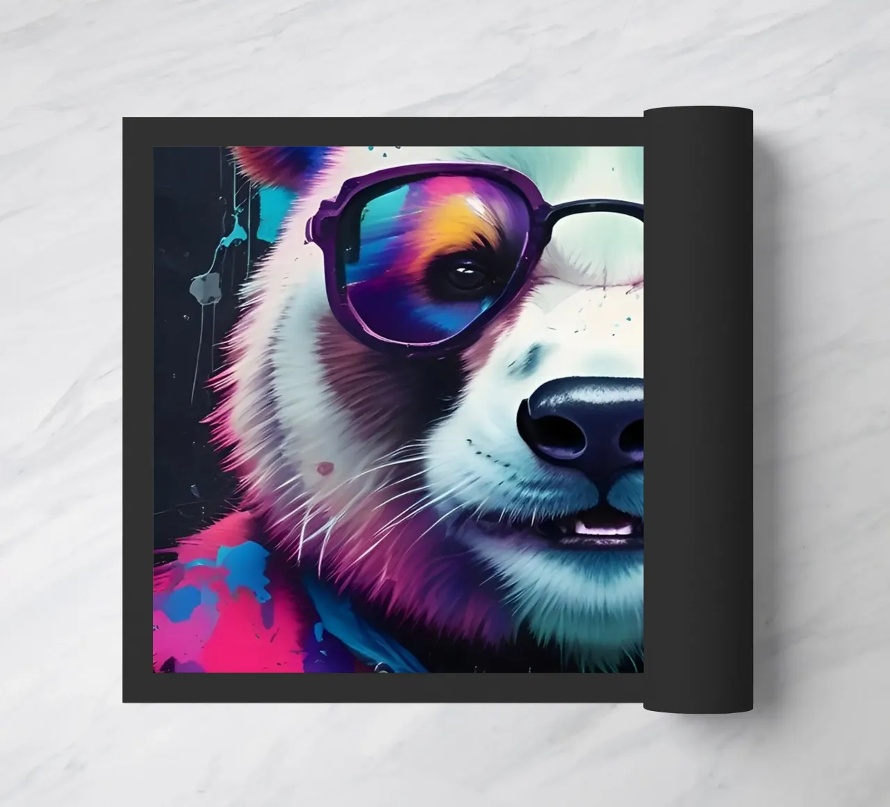 Panda con occhiali zerbino da MakArena