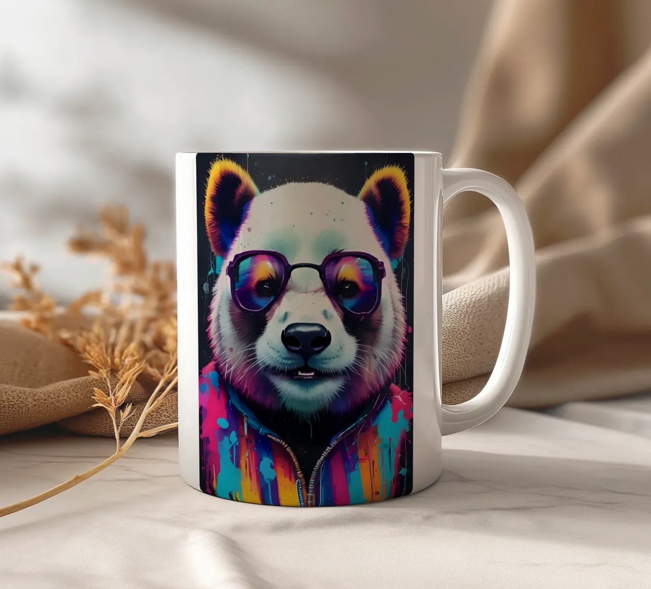 Panda con occhiali tazza in ceramica da MakArena