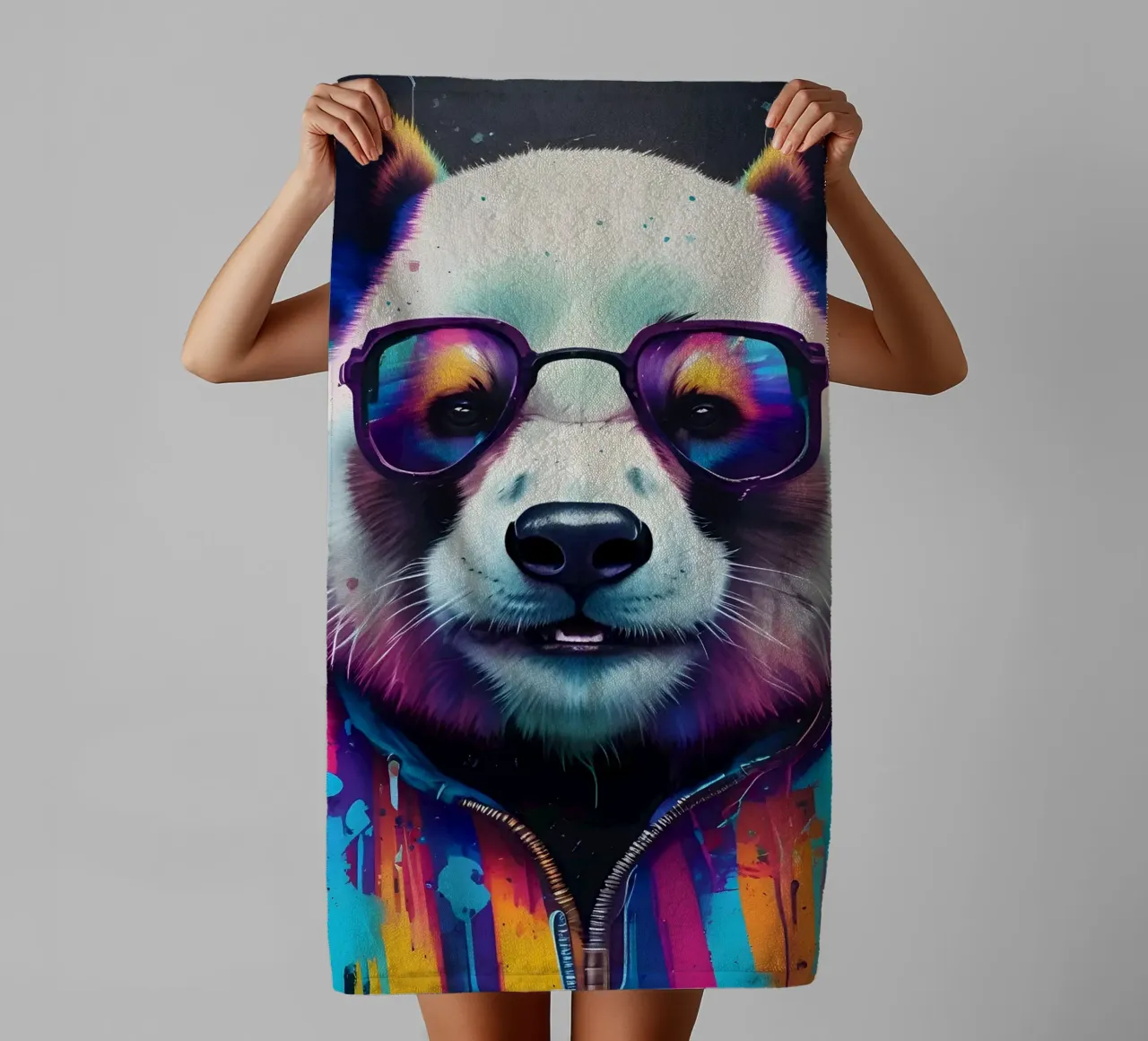 Panda con occhiali asciugamano da bagno da MakArena