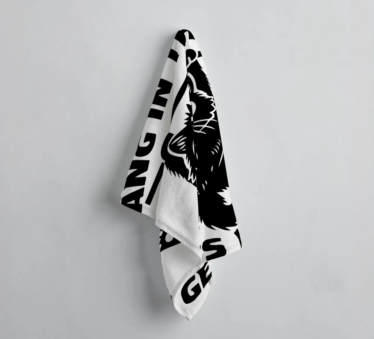 Hang In There It Gets Peor Funny Cat toalla de baño de raflessia
