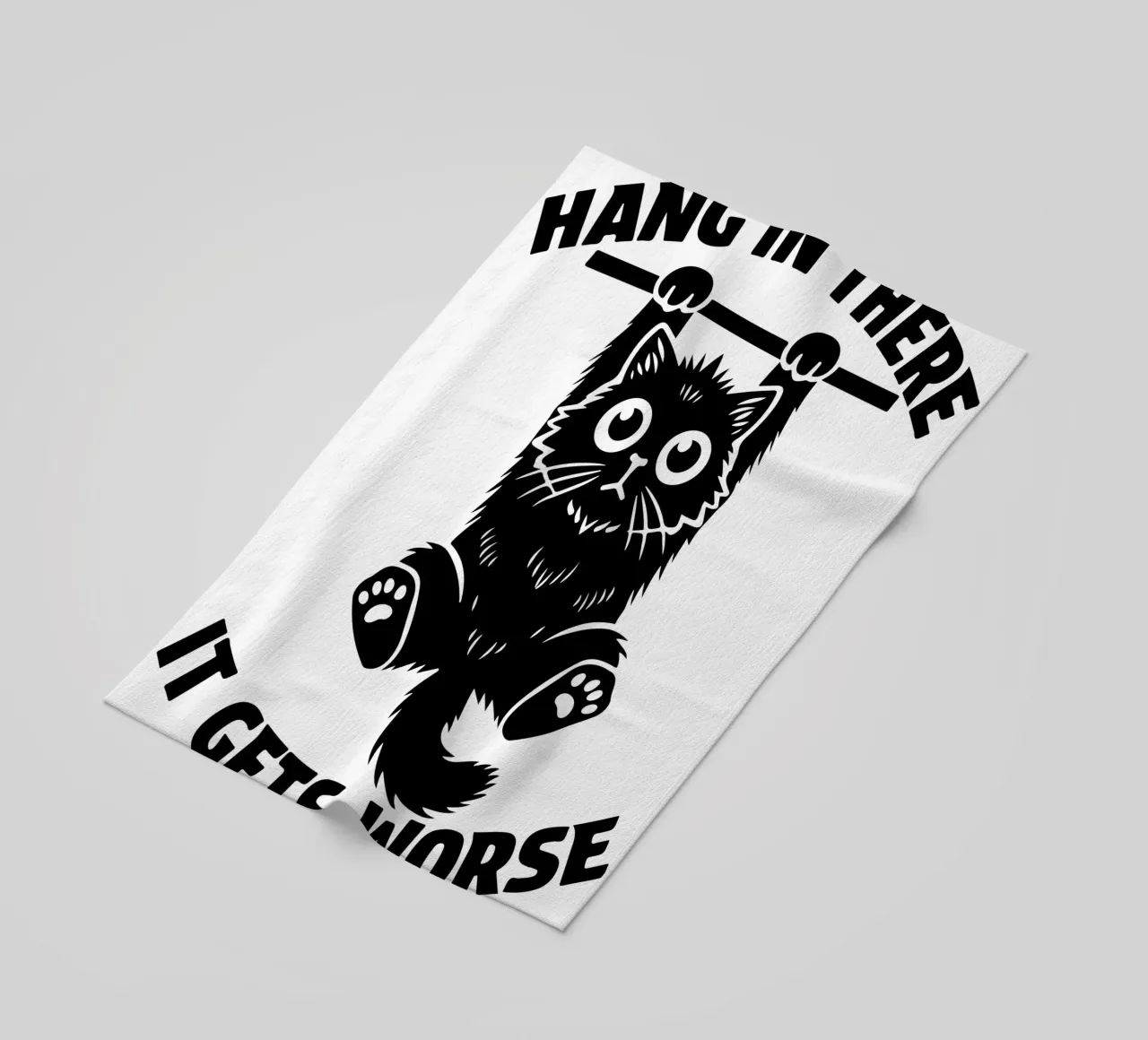 Hang In There It Gets Peor Funny Cat toalla de playa de raflessia