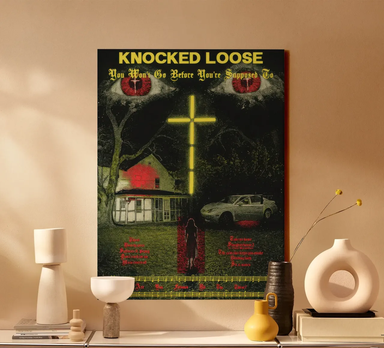 Knocked Loose Cross tela con Cornice a cassetta da Kennken