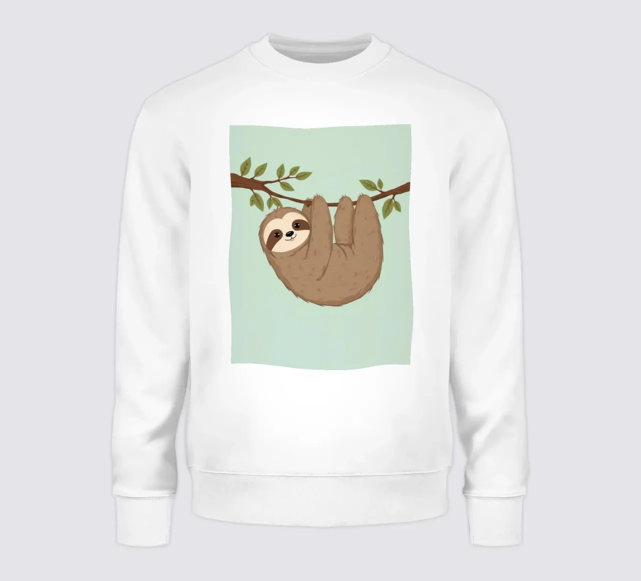 Cartone animato Bradipo appeso al ramo di un albero felpa da DesignDoodle