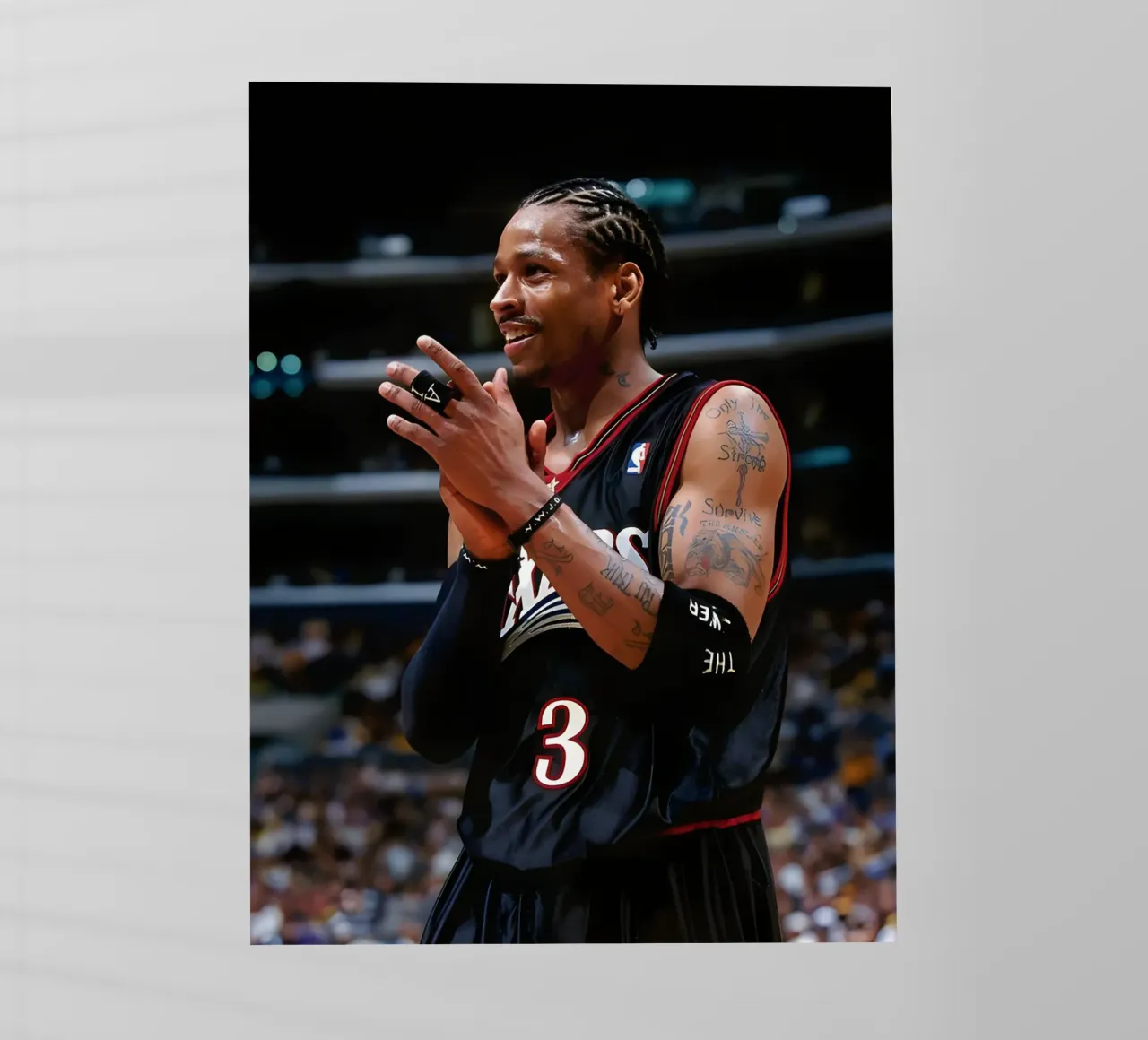 Allen Iverson pellicola backlit da Low poly art