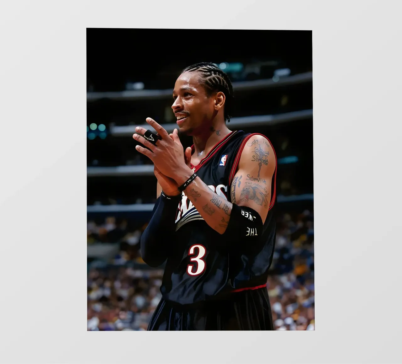 Allen Iverson pellicola backlit da Low poly art