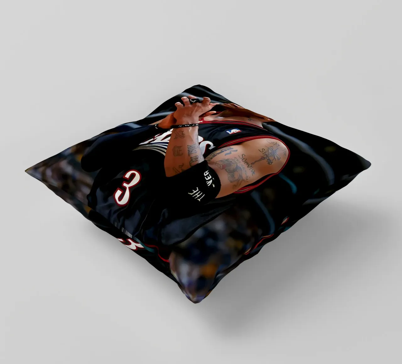 Allen Iverson cuscino da Low poly art