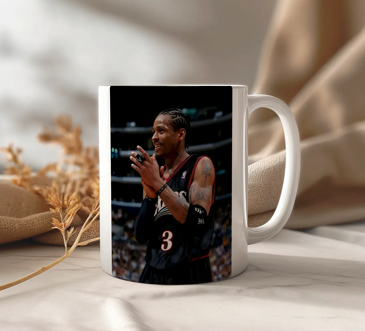 Allen Iverson tazza in ceramica da Low poly art
