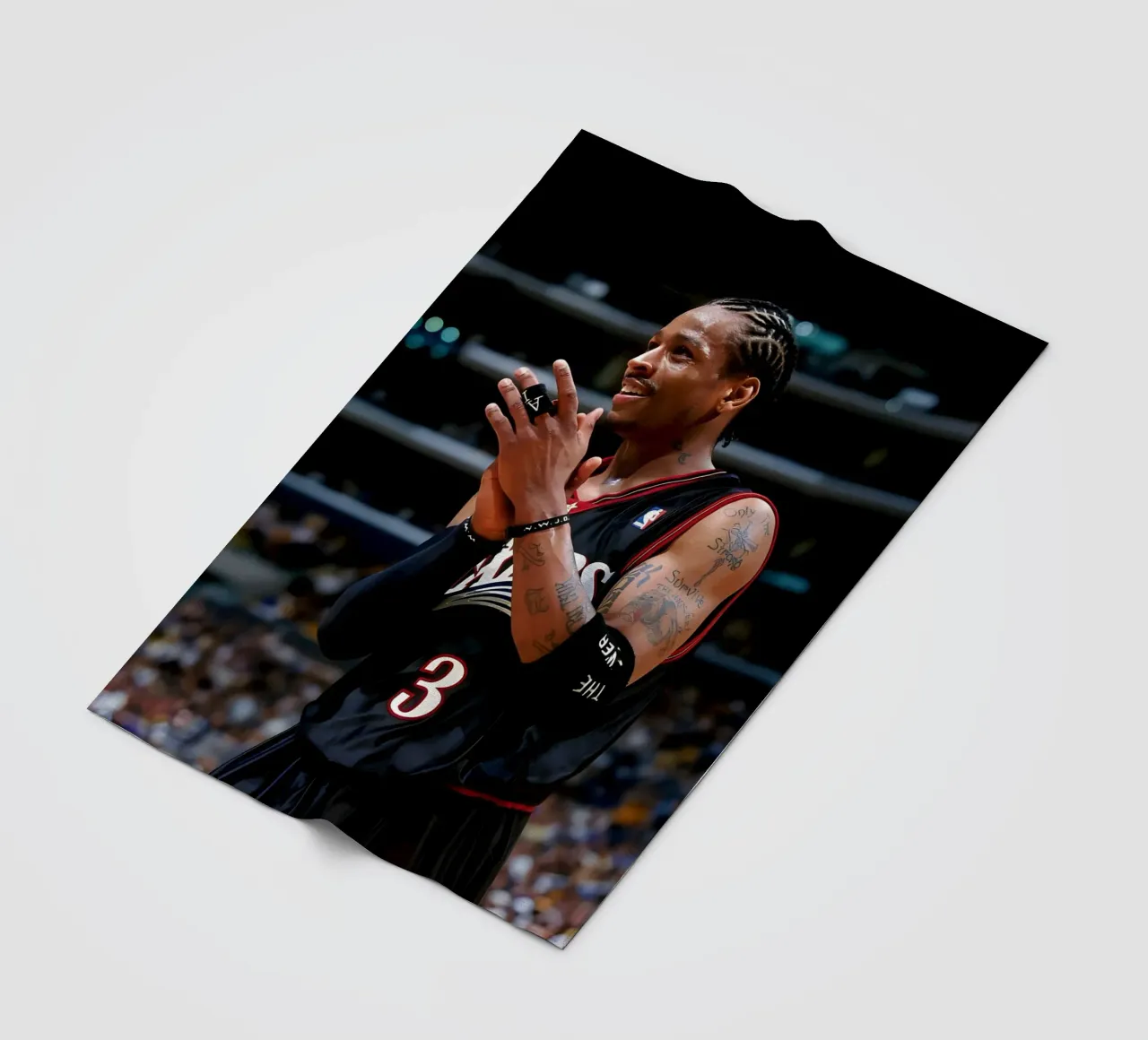 Allen Iverson coperta in pile da Low poly art