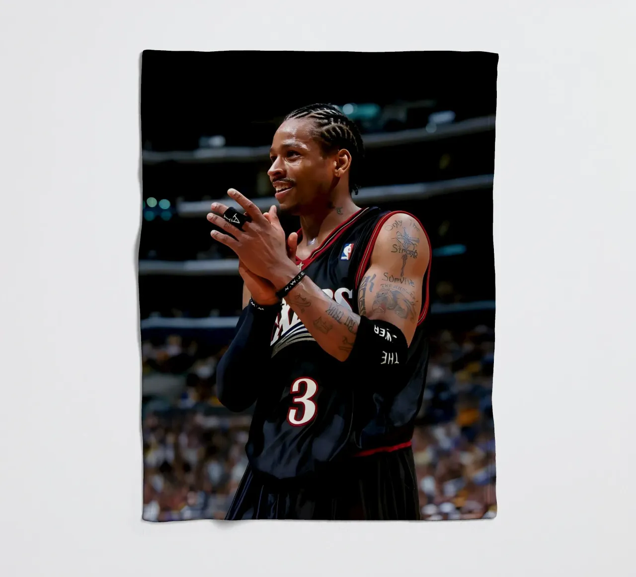Allen Iverson coperta in pile da Low poly art