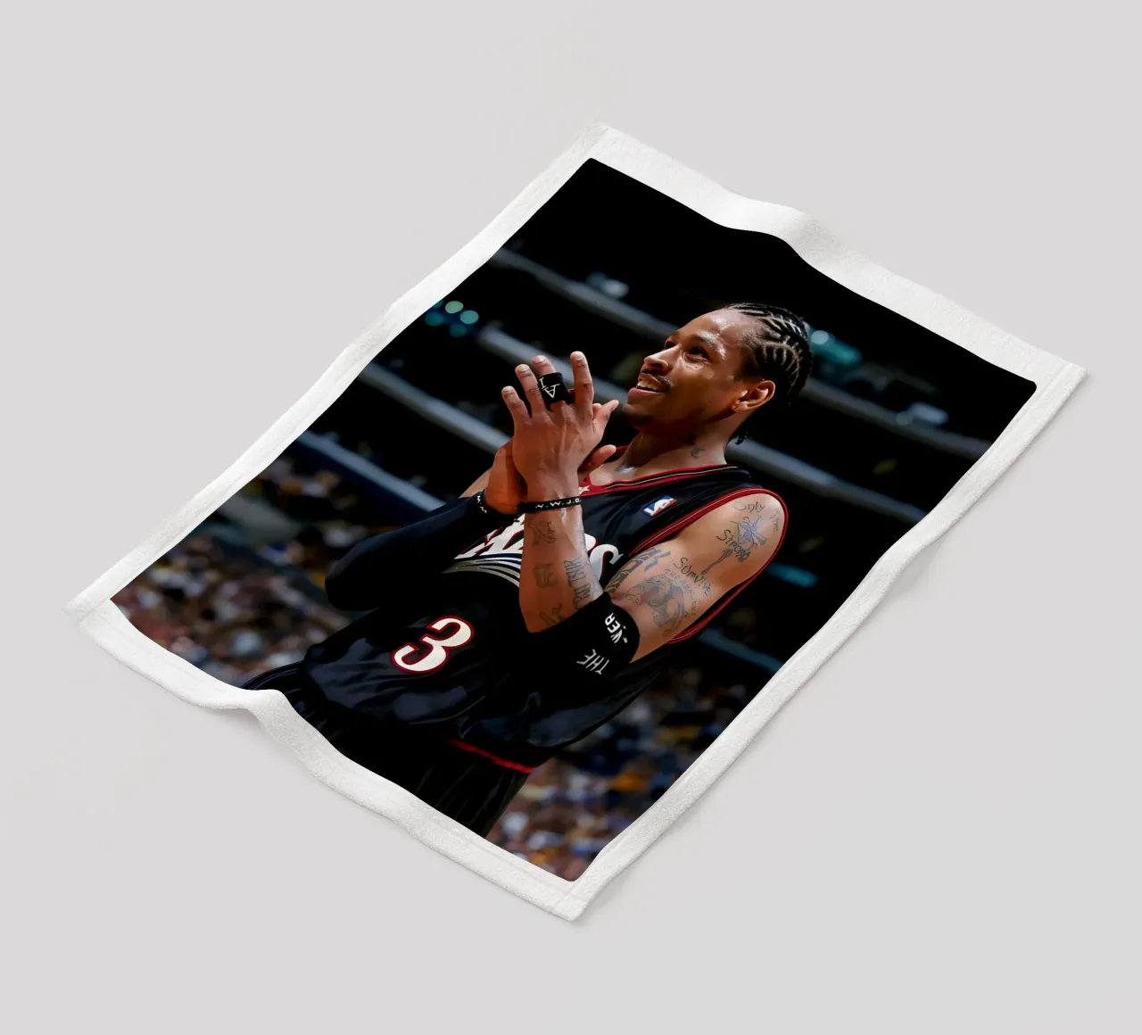 Allen Iverson coperta in pile da Low poly art