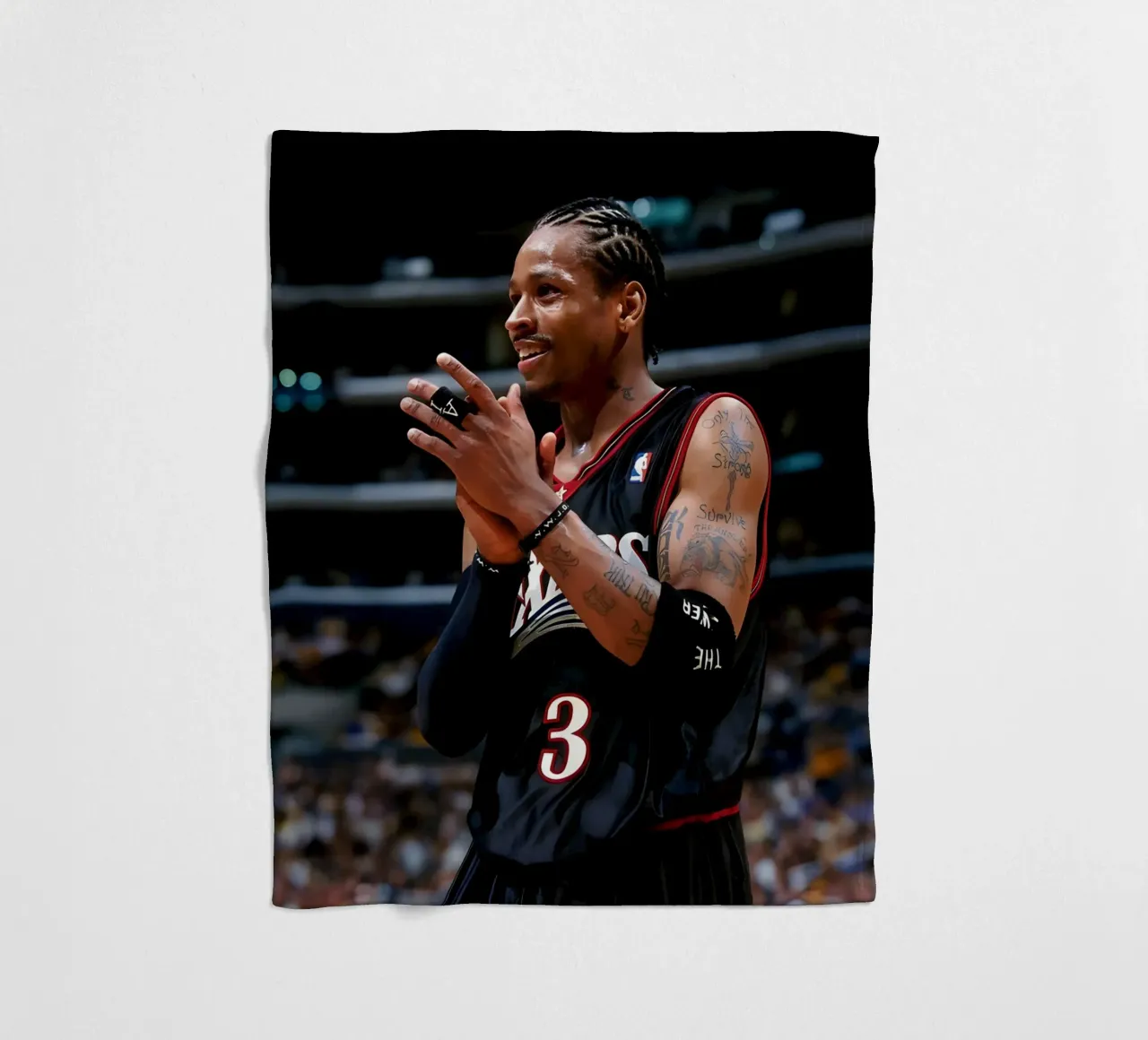 Allen Iverson coperta in pile da Low poly art