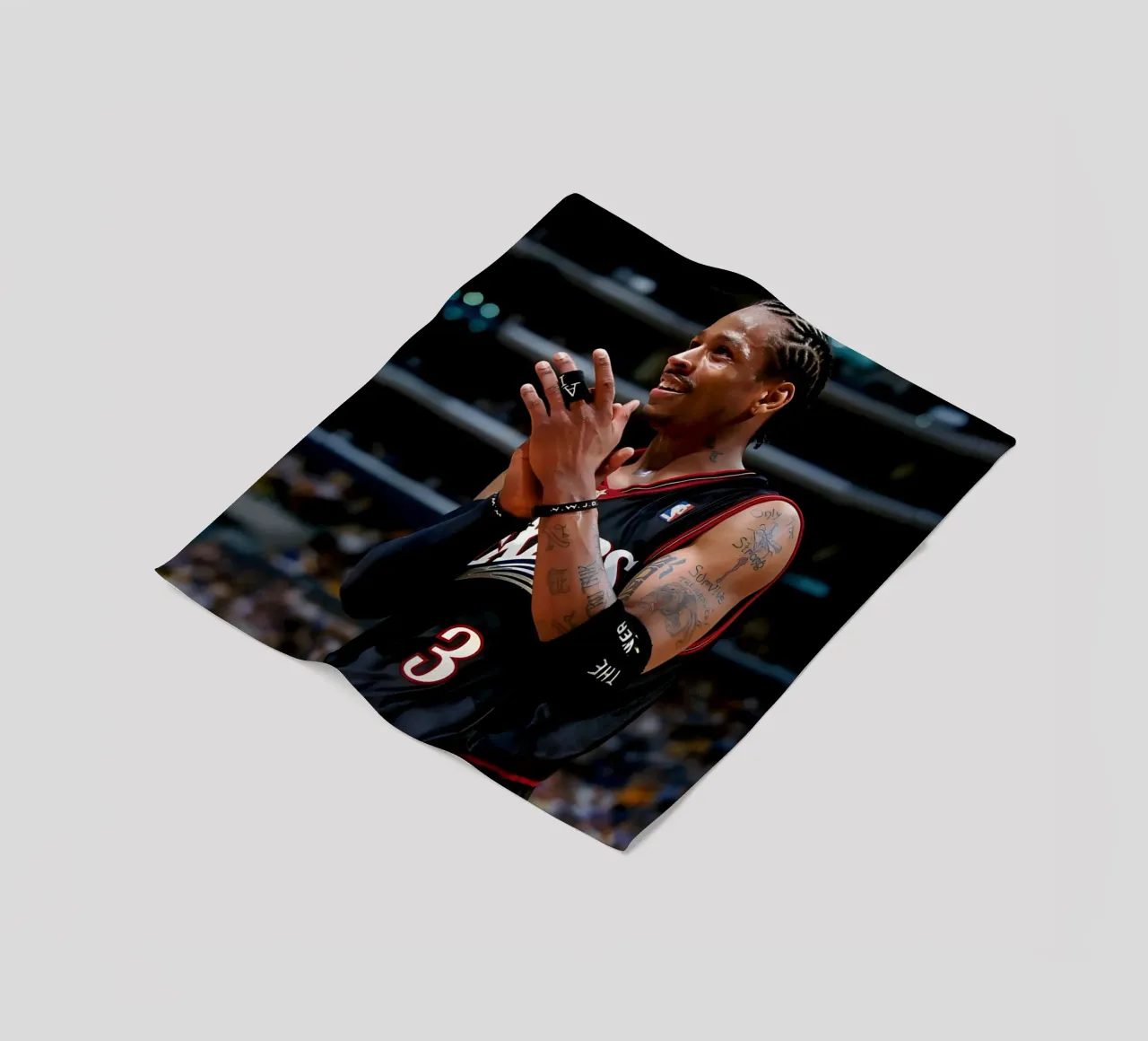 Allen Iverson coperta in pile da Low poly art
