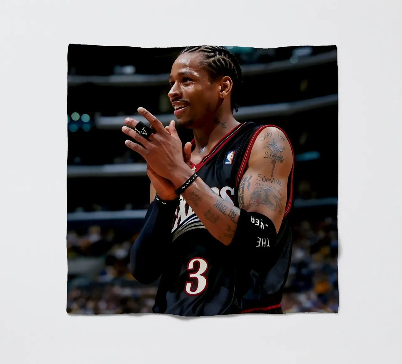 Allen Iverson coperta in pile da Low poly art