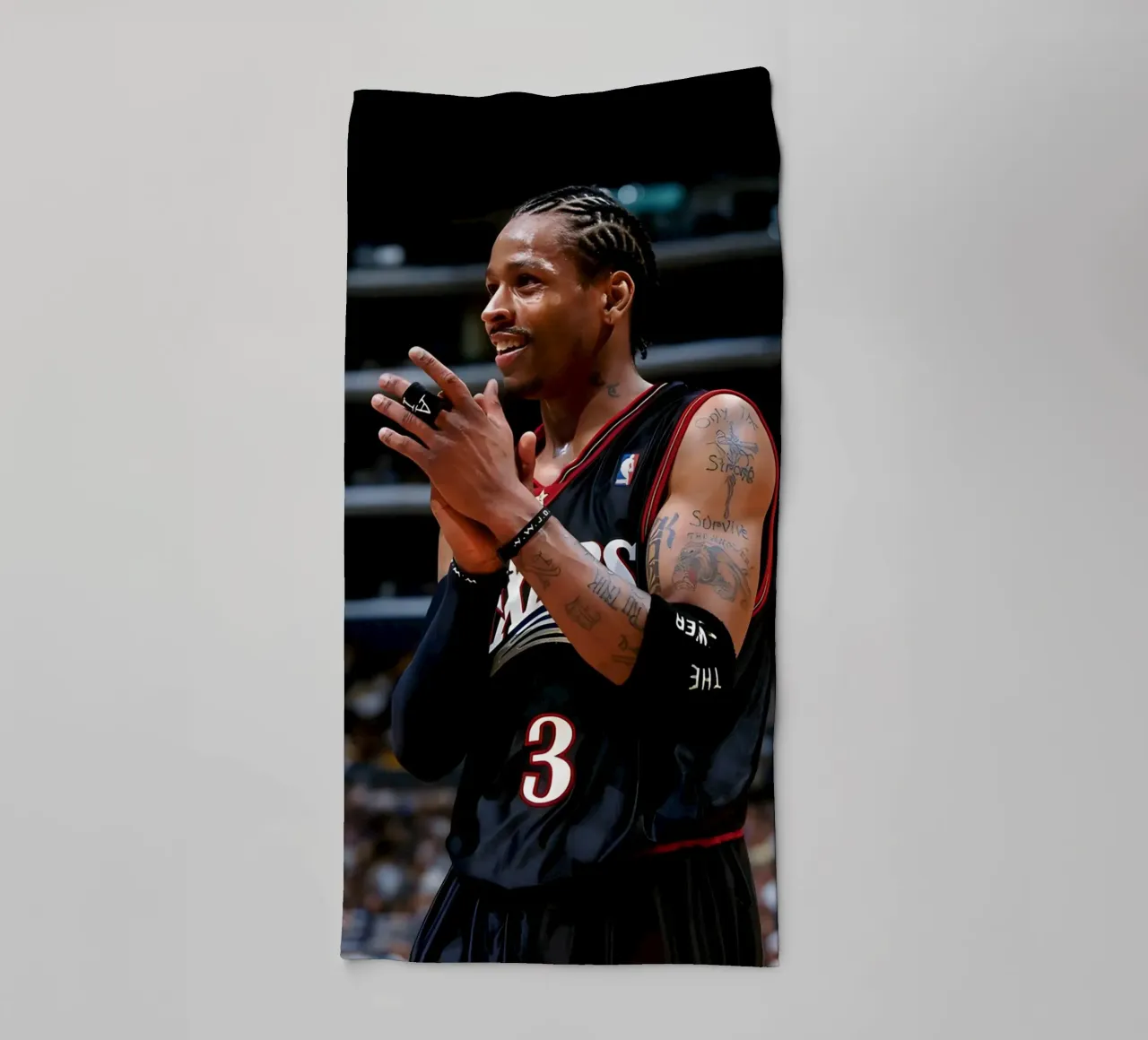 Allen Iverson asciugamano da bagno da Low poly art