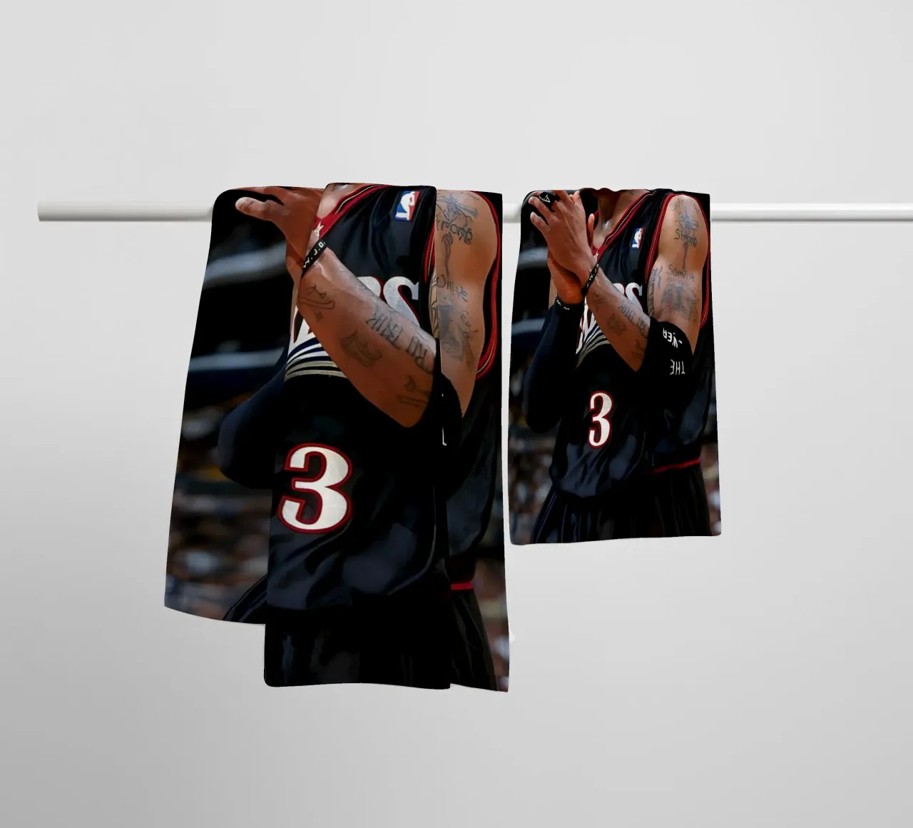 Allen Iverson asciugamano da bagno da Low poly art