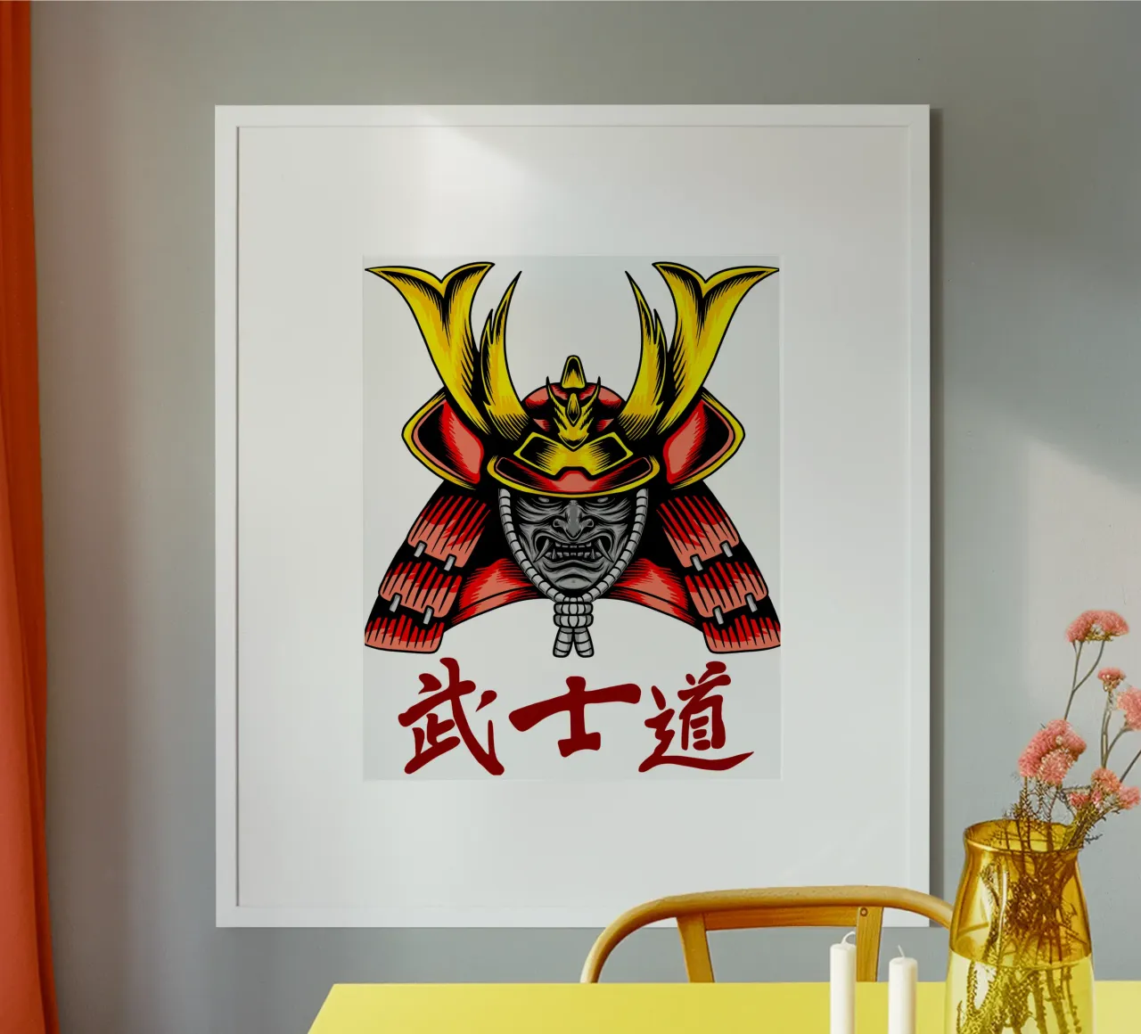 samurai giapponese mascherato poster da roosses