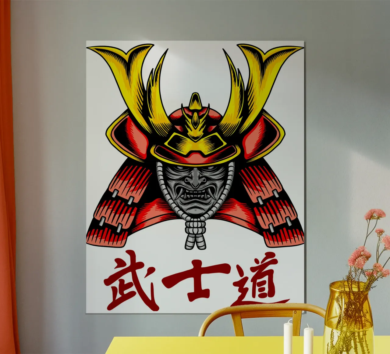 samurai giapponese mascherato poster da roosses