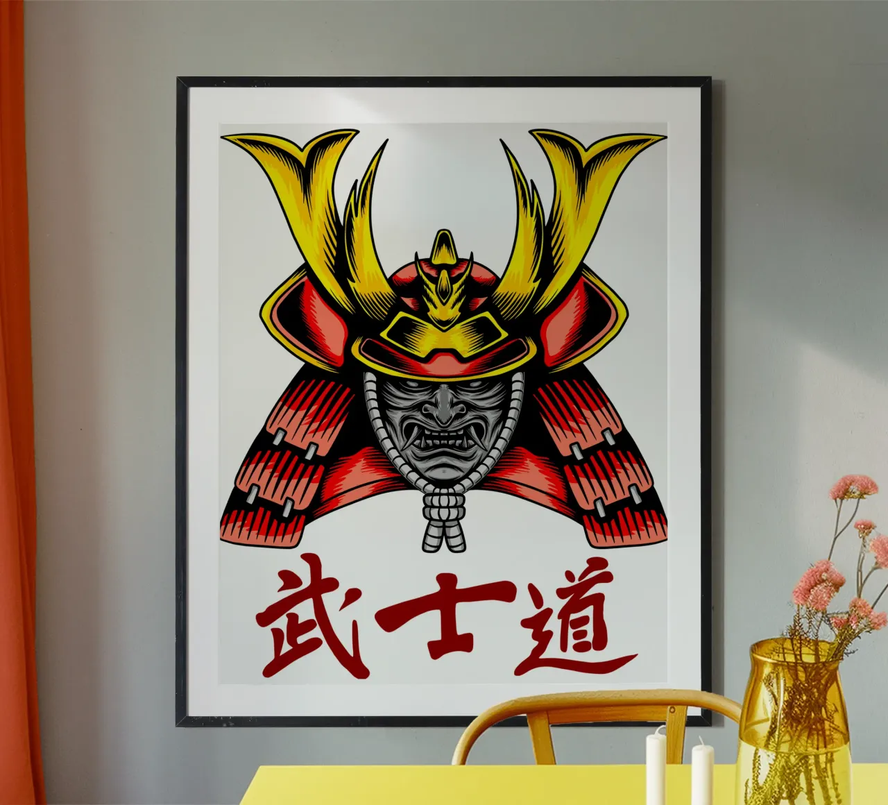 samurai giapponese mascherato poster da roosses