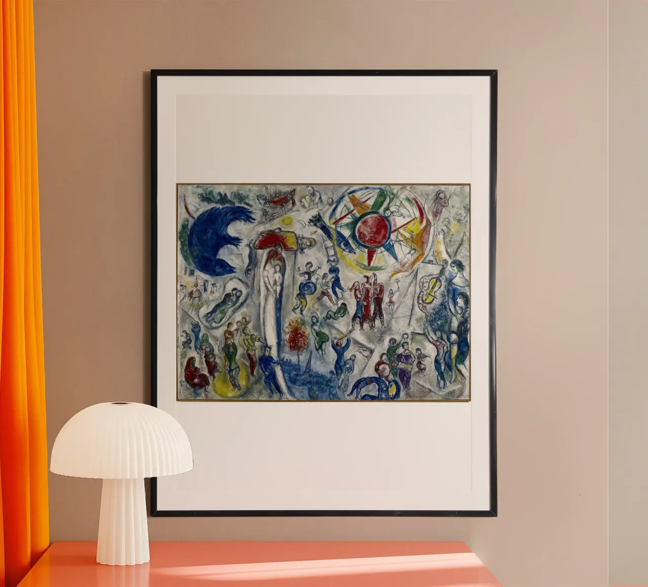 Vita Marc Chargall poster con telaio in alluminio da Cindy Cronin
