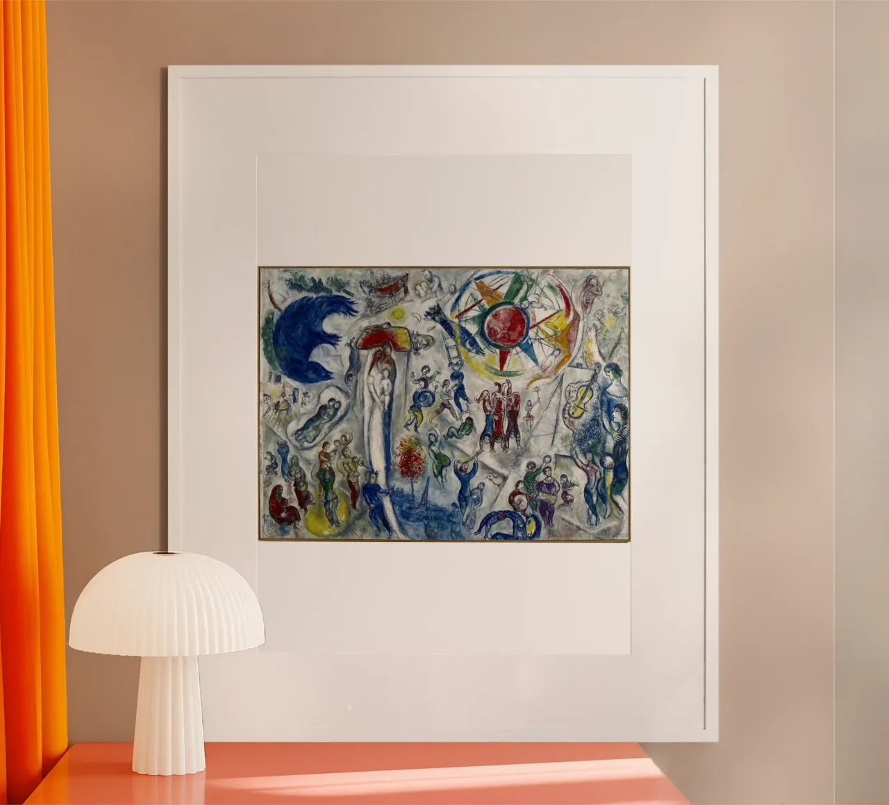 Vita Marc Chargall poster con telaio in alluminio da Cindy Cronin