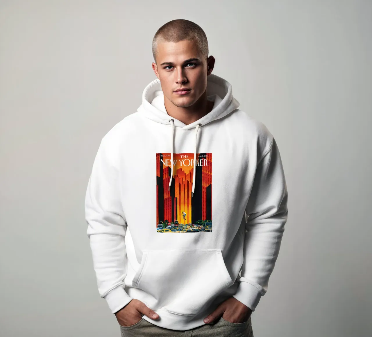 Il New Yorker agosto 2015 felpa con cappuccio da Mr.Lorenzo