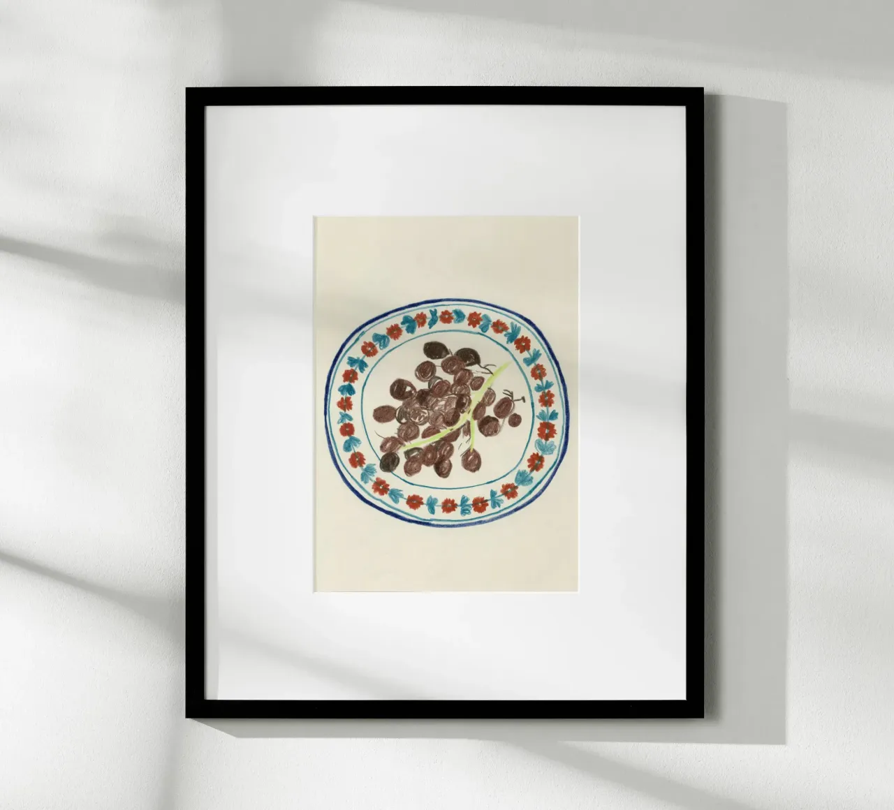 Grapes on a Plate carta hahnemühle da Isabelle Vandeplassche